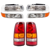 Fits 99-02 Silverado/Sierra Fleetside Headlights Tail Lights & Signal Lamps 1222-0014C6 - product image