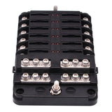1Pc Universal 12-Way Blade Fuse Box Block Holder Indicator LED For Auto Car Boat – product image 4