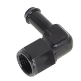 -6 AN Female Swivel to 3/8 in Barb 90 Degree Hose Fitting Adapter