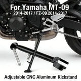 Adjustable CNC Aluminum Kickstand Repair For Yamaha MT-09 FZ09 2014-17 Black – product image