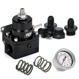 Adjustable Fuel Pressure Regulator 3-70 PSI with -8AN Feed and -6AN Return FPR86BK