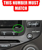 03-07 Honda Accord AM/FM radio cd player dual climate control #39050SDAA502 7BK0 OEM - product image