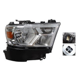 Right Passenger Headlight Chrome for Dodge Ram 1500 2019-2024 Halogen Lamp 68316080AF – product image