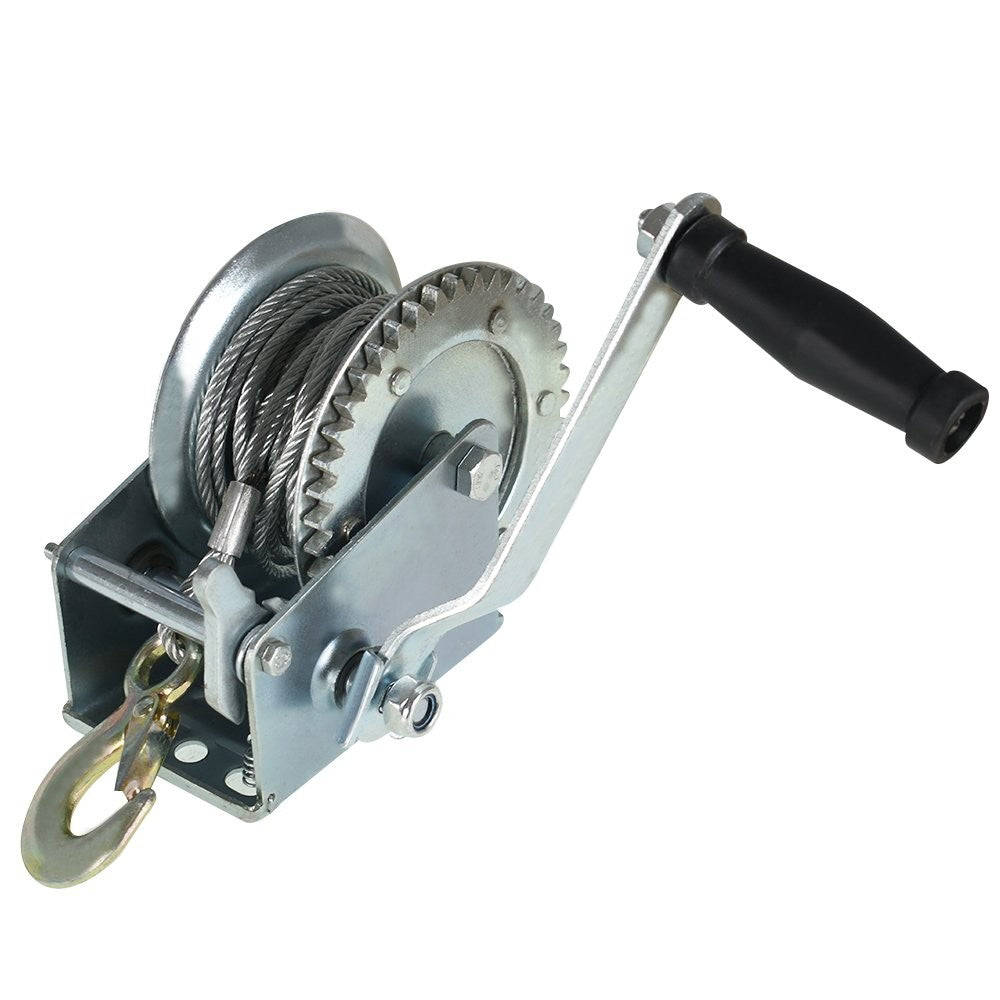 Hand Crank Winch 1600 lb with 32 Foot Cable