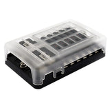 1Pc Universal 12-Way Blade Fuse Box Block Holder Indicator LED For Auto Car Boat – product image 2