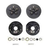 Trailer Hub Drum Kit Pair 5 on 4.5 in with 10 x 2-1/4 in Electric Brakes for 3,500 lb Axles