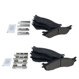 Front & Rear Ceramic Brake Pad Set for 2003-2008 Dodge Ram 2500, 3500 & 2006-2008 Ram 1500