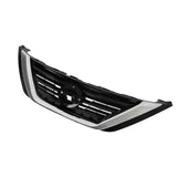 Chrome and Black Front Upper Grille for 2016-2018 Nissan Altima