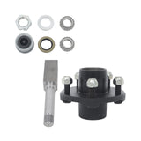 2000 lb Trailer Axle Stub with 5 on 4.5 in Hub Square Spindle