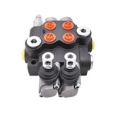 2 Spool Double Acting Hydraulic Control Valve 13 GPM 3600 PSI SAE Ports