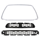 Chrome Upper and Lower Grille Kit for 2013-2015 Mitsubishi Outlander Sport MI1200262