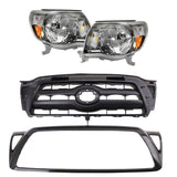 Grille and Headlight Kit for 2005-2010 Toyota Tacoma with Sport Package