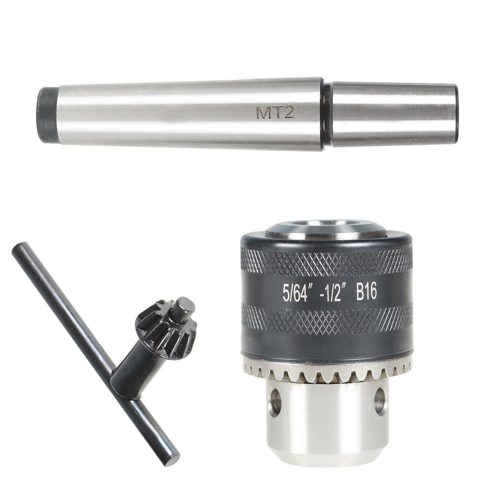 Keyed Drill Chuck 5/64 to 1/2 Inch with MT2 Morse Taper Arbor