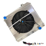 3-Row Aluminum Radiator with Shroud and Fan for 1963-1966 Chevrolet C10 / C20 / C30 Pickup