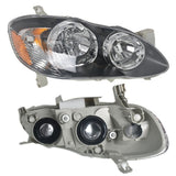 Halogen Headlight Pair for 2003-2008 Toyota Corolla 8115002200 8111002200