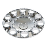 Chrome Front Axle Hub Covers with 33mm Lug Nut Covers for Semi Trucks Set of 2