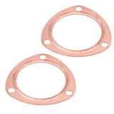 3 in Copper Exhaust Collector Gaskets, 3-Bolt, Pair