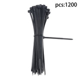 Black Nylon Cable Ties 8 Inch 1200 Pack 65 lb