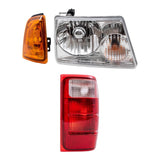 Pair Headlights fit 01-05 Ford Ranger 6 Pc Set with Tail Lights Park Signal Lamps 3222-0017C6 - product image