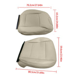 Tan Leather Driver Seat Bottom and Back Cover Set for 2015-2019 Subaru Legacy Outback