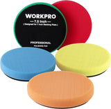 WORKPRO 7.5 in Buffing Sponge Pads, 5-Pack for 7 in Backing Plates