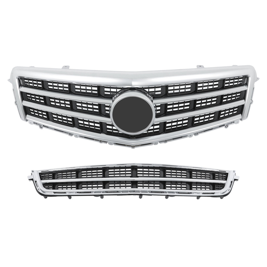 Matte Black Front Upper and Lower Grille Set for 2013-2014 Cadillac ATS 20912420