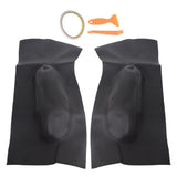 Black Synthetic Leather Door Panel Insert Pair for 1998-2010 Volkswagen Beetle