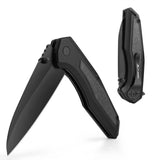 FLISSA Folding Pocket Knife with Carbon Fiber and Aluminum Handle