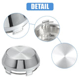 Wheel Center Cap Universal Rim Chrome Hub Cap 60mm No Logo Silver Base - product image 3