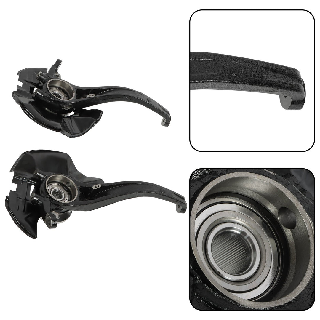 Front Steering Knuckle and Hub Assembly Pair for 2006-2010 Hyundai Sonata LK105 LK106