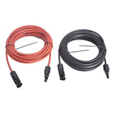 12 AWG 20 Ft Solar Panel Extension Cable Pair Black and Red