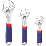 WORKPRO 3-Piece Adjustable Wrench Set 6, 8 and 10 Inch with Rubber Grips W003201A