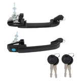 Front Left and Right Outside Door Handle Pair with Keys for 1993-1999 Volkswagen Jetta Golf Cabrio 1H0837207B