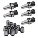 BT40 ER32 Collet Chuck Holder 5 Pack with 12 Piece ER32 Collet Set