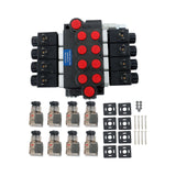 4 Spool 12V DC Double Acting Solenoid Hydraulic Control Valve 3600 PSI 13 GPM