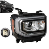HID Xenon Projector Headlight Pair with LED DRL for 2016-2018 GMC Sierra 1500 GM2502453 – product image