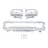 Chrome Split Front Bumper with Sensor Holes for 2023-2024 Ford F-250 F-350 Super Duty