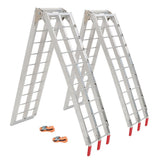 7.5 Ft Aluminum Folding Loading Ramps 2 Pack for UTV ATV Motorcycle Lawn Mower