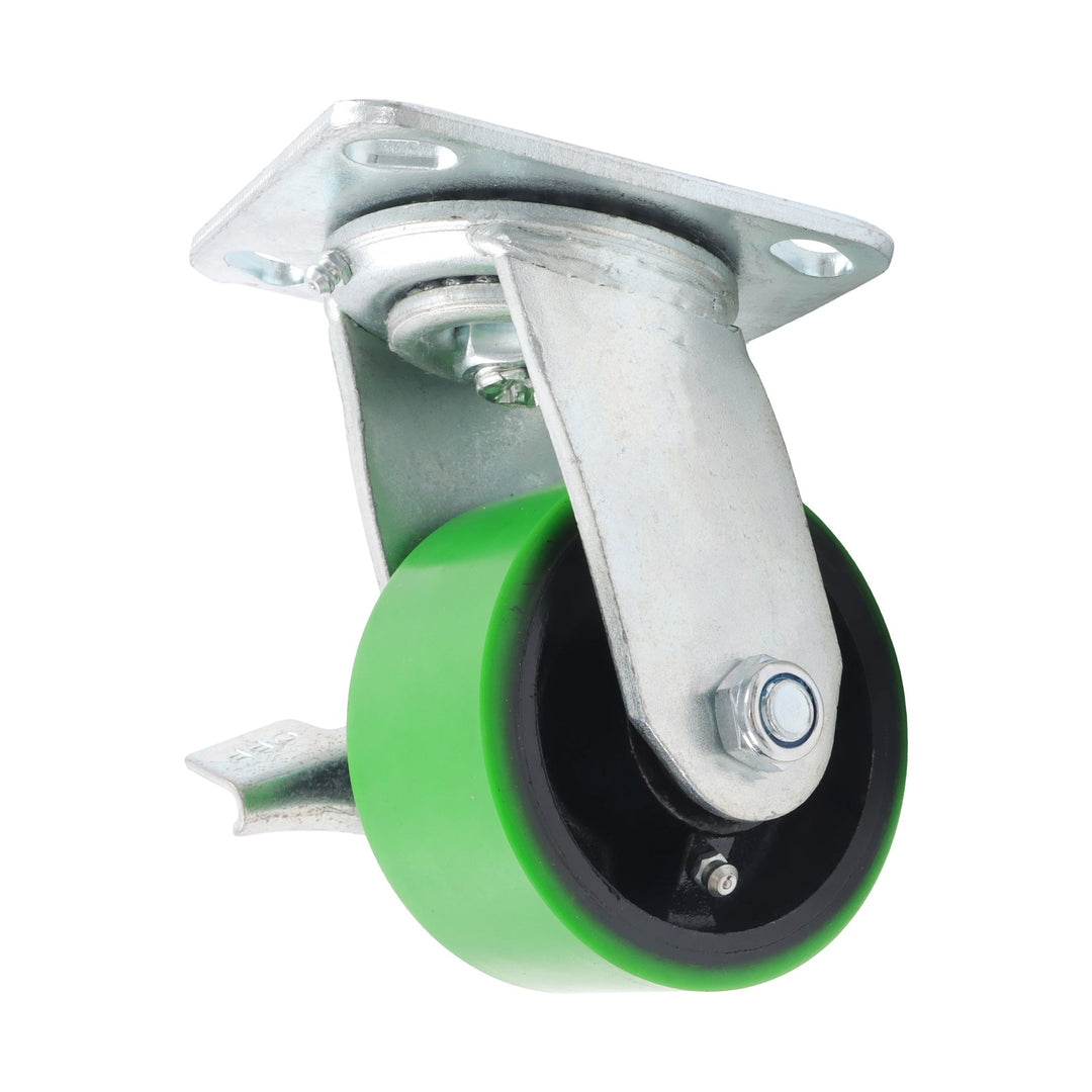 Polyurethane Swivel Caster with Brake 4 x 2 Inch 800 lb