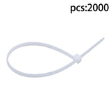 White Nylon Cable Ties 8 Inch 2000 Pack 40 lb