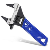 WORKPRO 4 Inch Thin-Jaw Stubby Adjustable Wrench Wide Opening