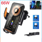Car 66W Fast Wireless Car Charger Automatic Clamping Mount Air Vent Phone Holder – product image 2