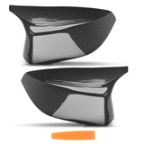 Carbon Fiber Look Mirror Covers for 2014-2021 Infiniti Q50 Q60 and Q70, Pair 96373-4GA0H