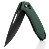 FLISSA 3.5 Inch Folding Pocket Knife D2 Steel Blade with G10 Handle and Axis Lock 014121