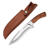Swiss+Tech 11-5/8 Inch Full-Tang Bowie Knife with Leather Sheath 011008
