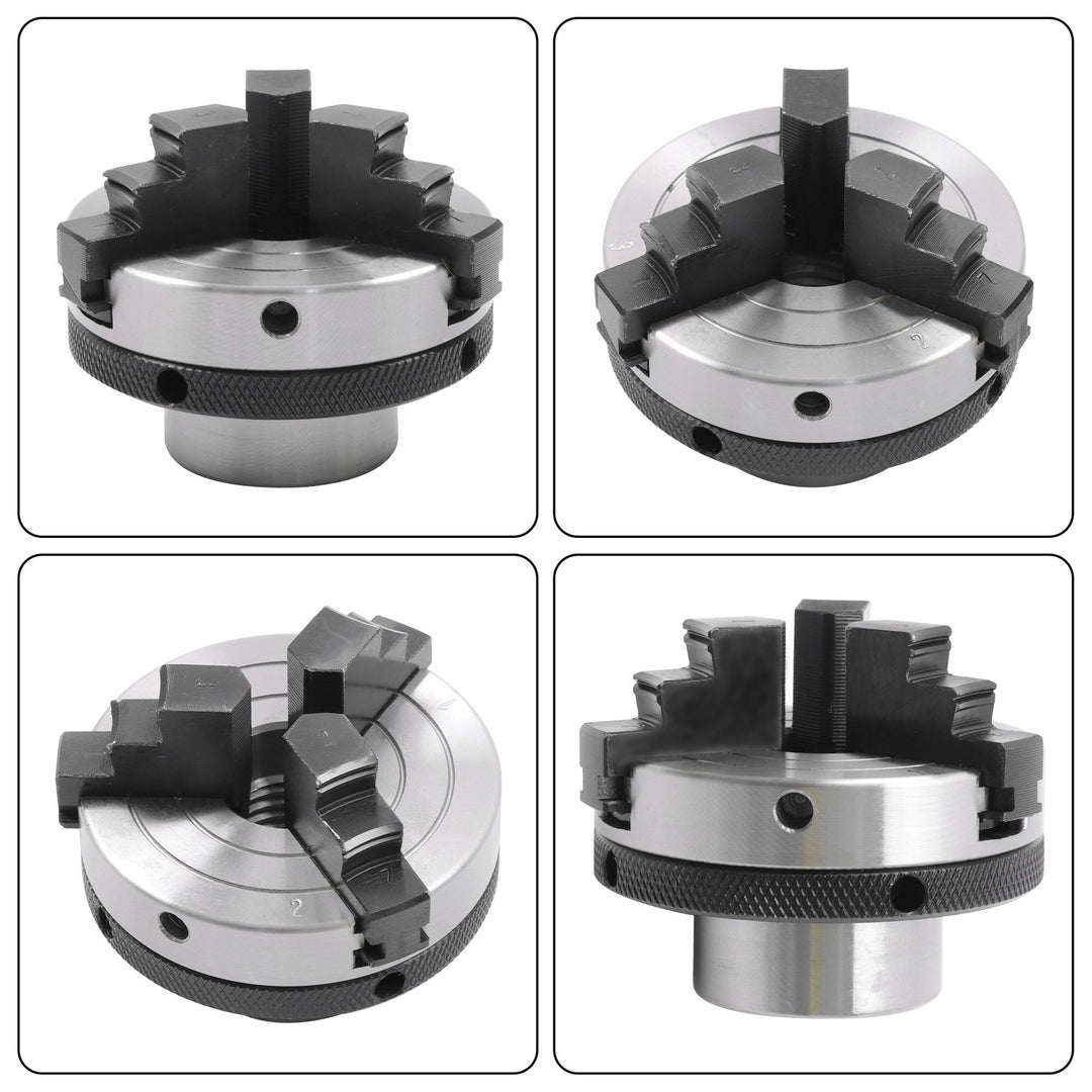 2 Inch 3-Jaw Self-Centering Mini Lathe Chuck with Arbors D4103