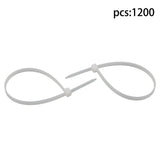White Nylon Cable Ties 8 Inch 1200 Pack 50 lb