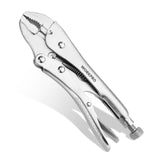 WORKPRO 4 Inch Curved Jaw Locking Pliers with Wire Cutter