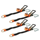 2 Inch x 96 Inch Car Tie Down Straps 4 Pack with Chain Anchors 3300 Lbs