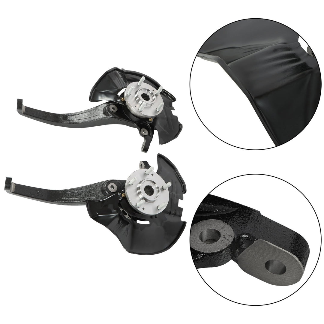 Front Steering Knuckle and Hub Assembly Pair for 2006-2010 Hyundai Sonata LK105 LK106